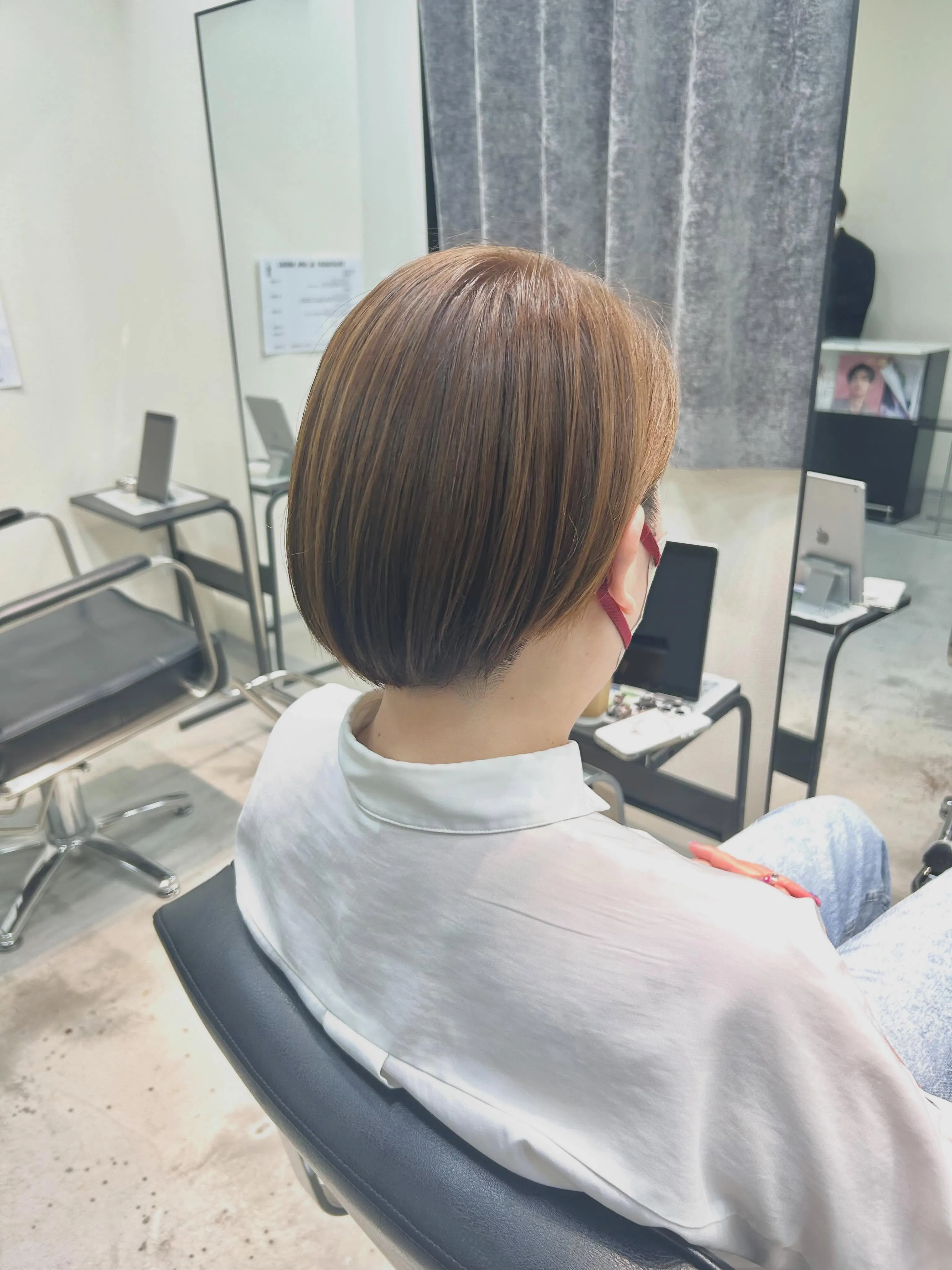 丸みボブ×ベージュカラーで柔らかい印象に◎